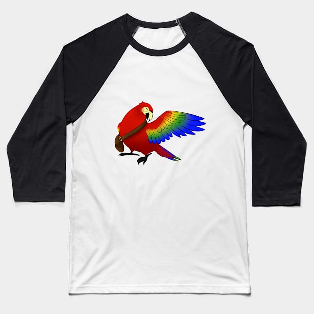 Messenger Bird Baseball T-Shirt by Blacklightco